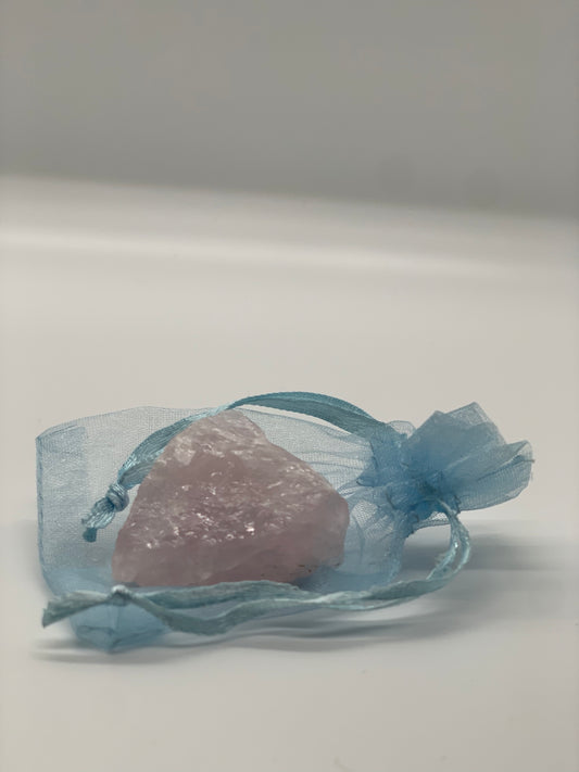 raw rose quartz chunk