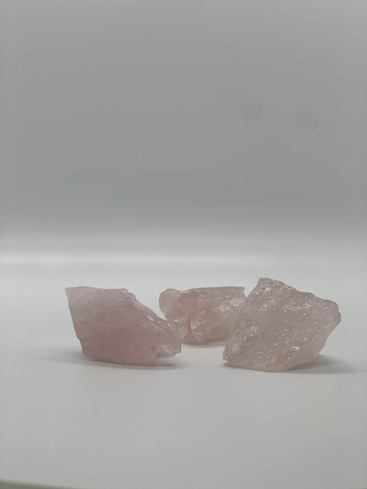 raw rose quartz chunk